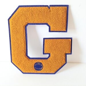 Vintage Letter G Neff Letterman Sweater Jacket Band 1950s Style ABC Alphabet